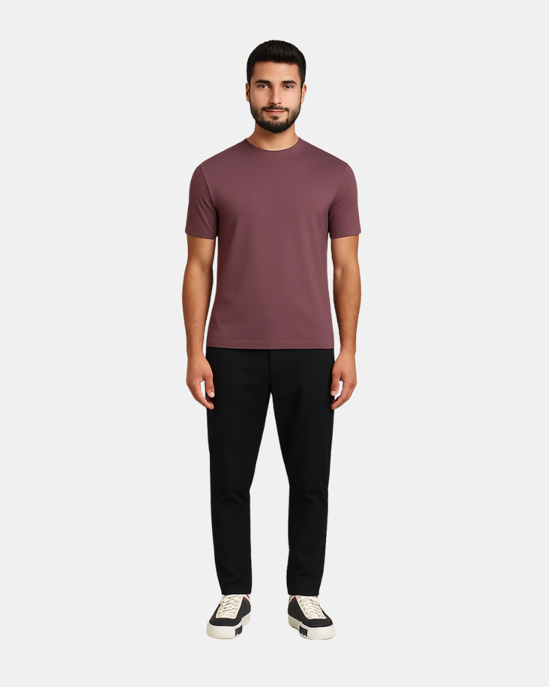 T-Shirt – Het Luxe Shirt – Auburn Rouge