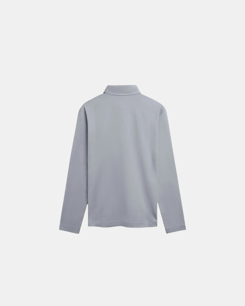 Longsleeve Polo - Glans - Concrete Grey