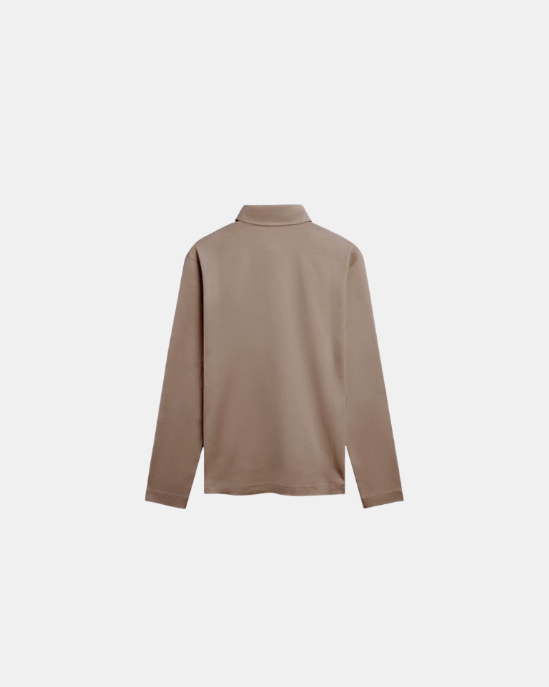 Longsleeve Polo - Glans - Desert Taupe